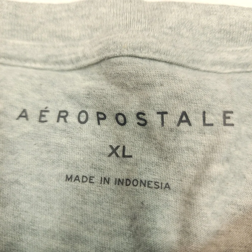 Aeropostale Shirt Mens XL Gray 1987 New York Graphic Tee Crewneck Short Sleeve - Picture 4 of 7
